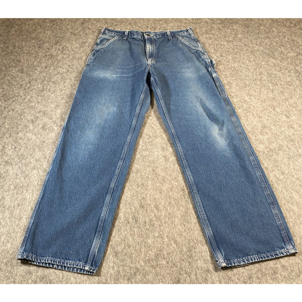 Carhartt Carpenter Jeans Mens 36x32 (34x31) Dungaree Fit Pants B13 DST